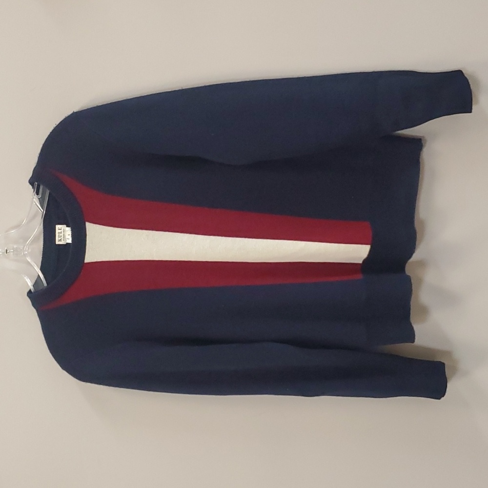 Kule navy stripe cashmere sweater sz small
